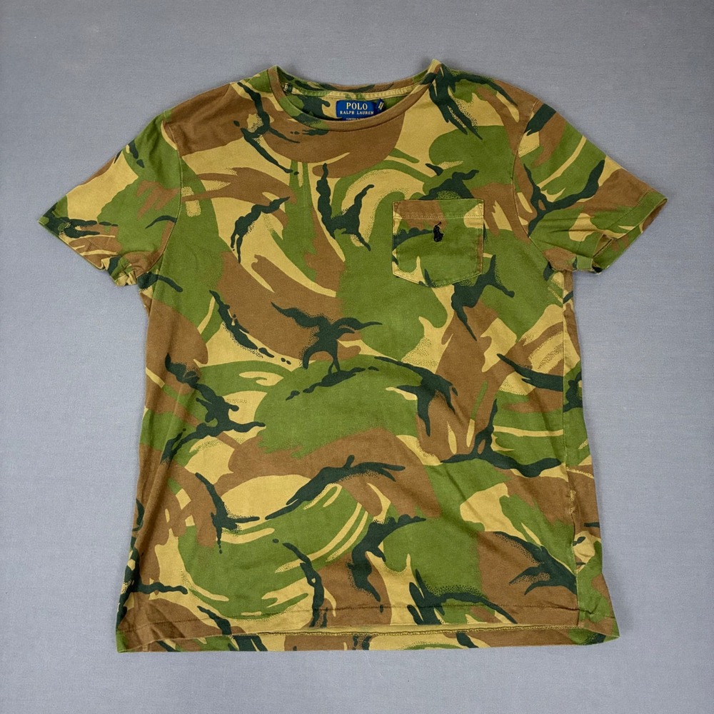 Polo Ralph Lauren Custom Slim Fit Camo Pocket T-Shirt Men's Size Medium